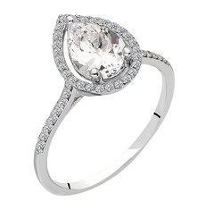 Artikel mit Schlagwort Weißer Topas Diamant Ring Gold 585