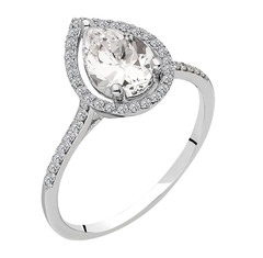Artikel mit Schlagwort Weißer Topas Diamant Ring Weißgold