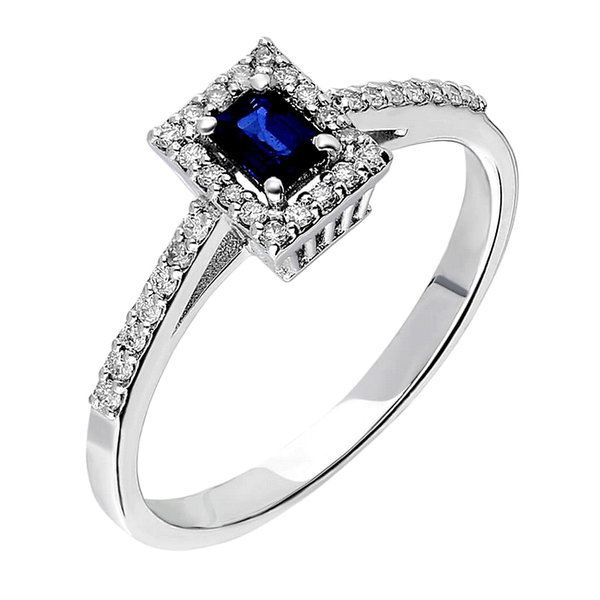 Saphir Diamant Ring 585er Weißgold