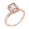 Ring mit Morganit und Diamanten, Rotgold 585