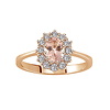 Ring mit Morganit und Diamanten, Rotgold 585