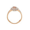 Ring mit Morganit und Diamanten, Rotgold 585