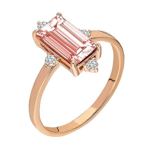 Pink Turmalin Diamant Ring Rotgold 585