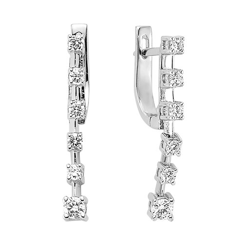 Diamant Ohrringe 0,61 ct Weißgold 585