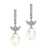 Akoya Perlen-Ohrringe mit Diamanten, Weißgold 585