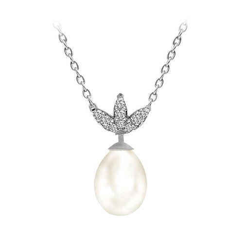 Akoya Perlen Diamant Collier Weißgold 585