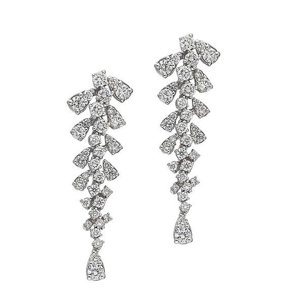  Diamant Ohrringe 2,36 ct, 585er Weißgold