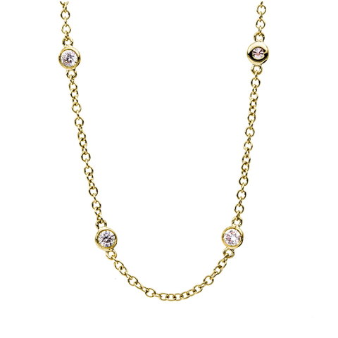 Diamant Collier 0,94 ct Gelbgold 750