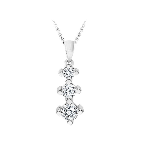  Diamant Collier 0,34 ct , Weißgold 585 (14 Karat)