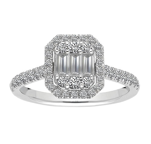Baguette Diamantring 0,70 ct Weißgold 585