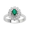 Smaragd Diamant Ring, 585er Weißgold