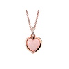 Rosenquarz Herz Collier Sterling Silber 925 rosévergoldet