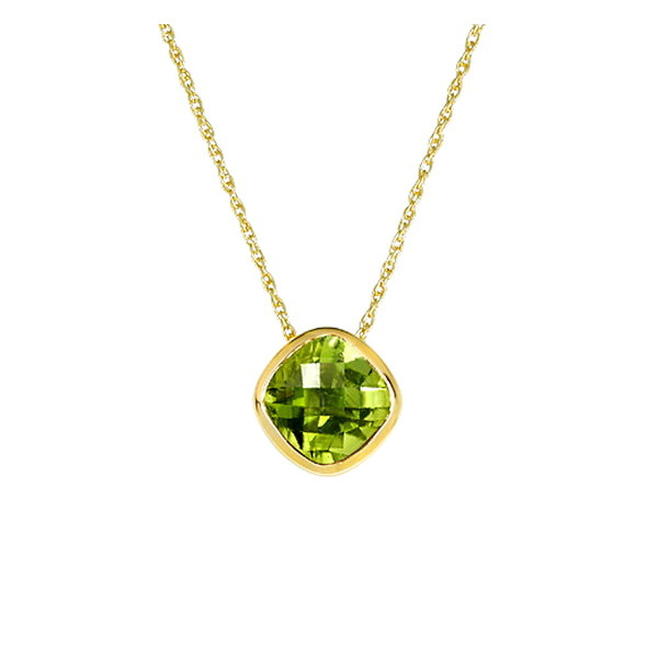  Peridot Collier aus 585er Gelbgold