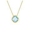 Blautopas Collier aus 585er Gelbgold