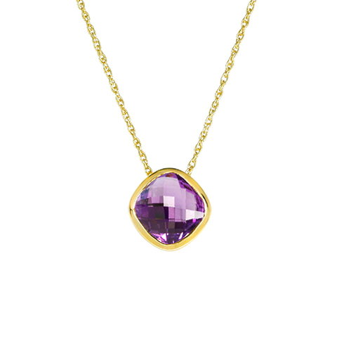 Amethyst Collier Gelbgold 585