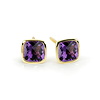 Ohrstecker mit Amethyst, 585er Gelbgold