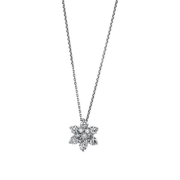  Diamant Collier Snowflake 0,36 ct aus 750er Weißgold