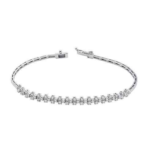 Diamant Armband 0,95 ct Weißgold 585