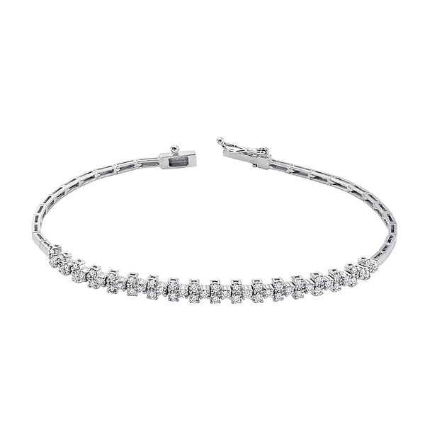 Diamant Armband 0,95 ct aus 585er Weißgold
