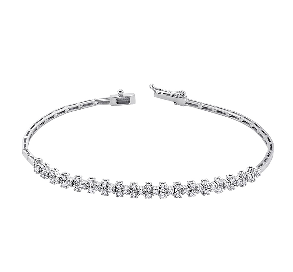 Diamant Armband 0,95 ct Weißgold 585