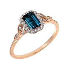 Artikel mit Schlagwort Blauer Topas Diamant Ring Gold 585