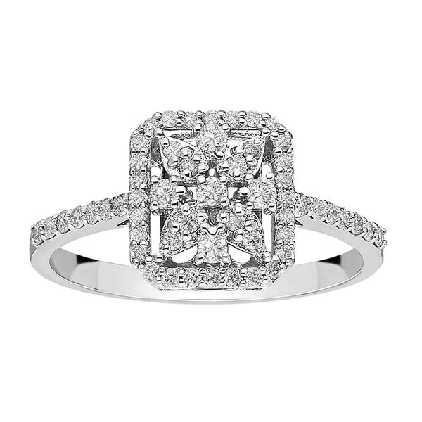  Diamantring  0,38 ct, 585er Weißgold