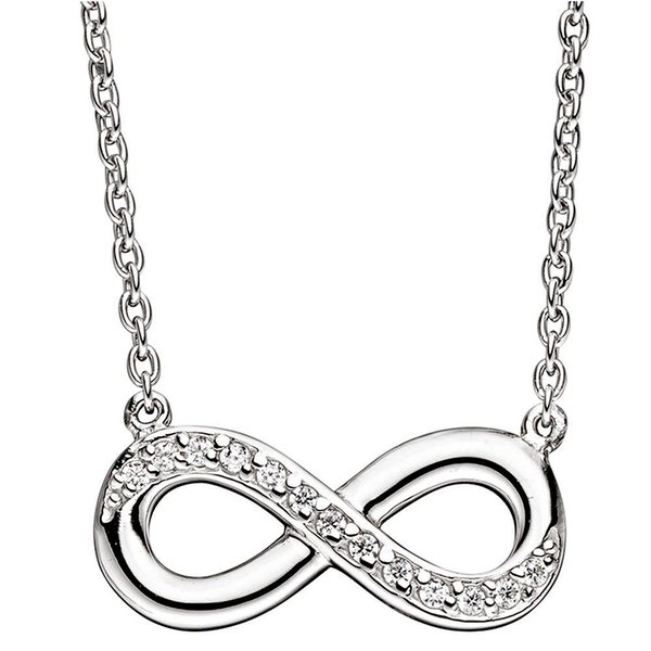  Silber-Collier Infinity mit Zirkonia