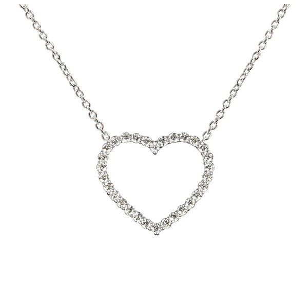  Herz Diamant Collier 0,50 ct, 750er Weißgold