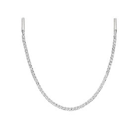  Zirkonia Tennis Collier Silber