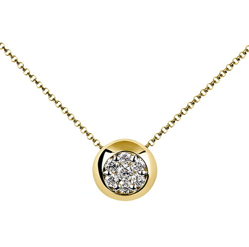 Diamant Collier 0,42 ct Gelbgold 750