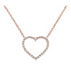 Herz Diamant Collier 0,50 ct, 750er Rotgold