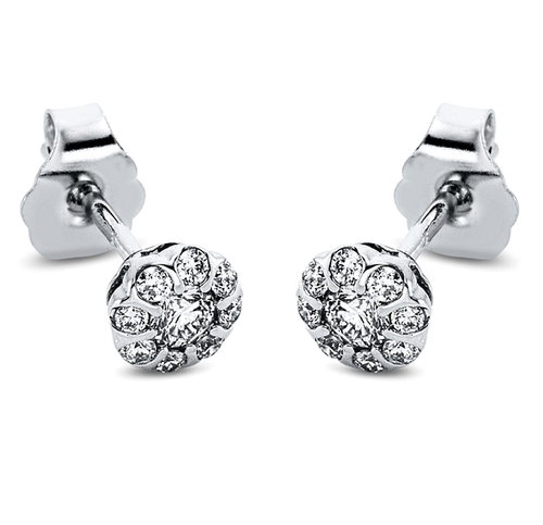 Diamant Ohrstecker 0,26 ct Weißgold 585