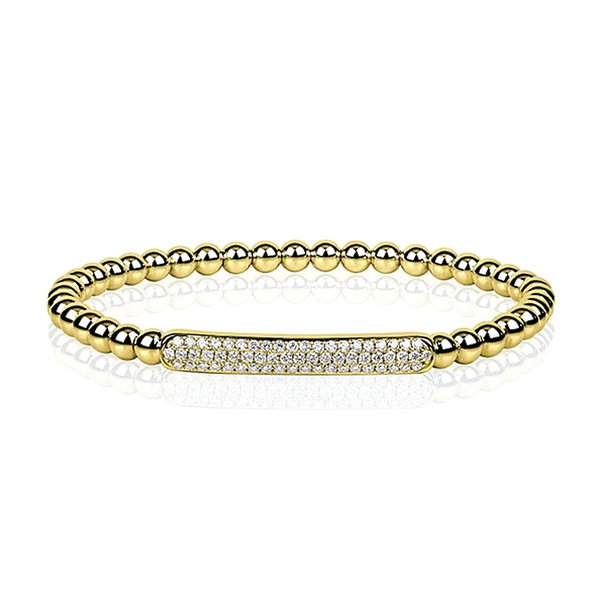  Diamant Armband Stretch aus 750er Gelbgold