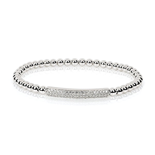  Diamant Armband Stretch aus 750er Weißgold