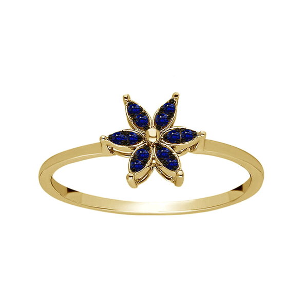  Saphir Ring, 585er Gelbgold