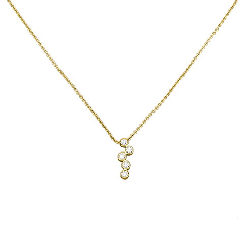 Diamant Collier 0,05 ct Gelbgold 750