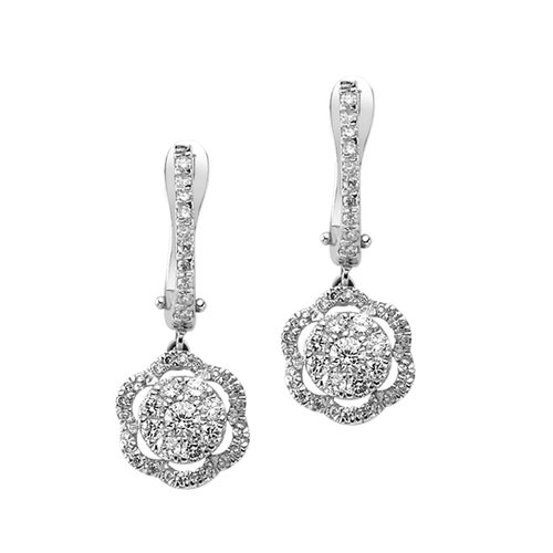 Diamant Ohrringe 0,75 ct Weißgold 585