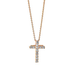 Artikel mit Schlagwort Diamant Kreuz Collier Rotgold 750