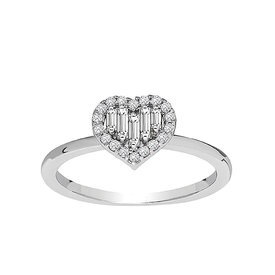  Herz Diamant Ring 0,20 ct Weißgold 585
