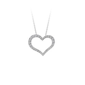  Herz Diamant Collier 0,30 ct Weißgold 585