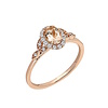 Ring mit Morganit und Diamanten, 333er Rotgold