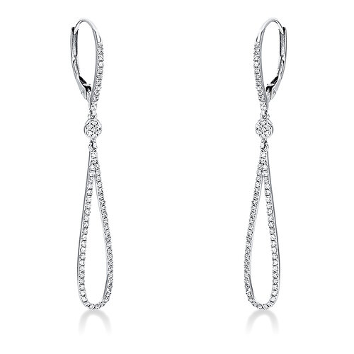 Diamant Ohrringe 0,39 ct Weißgold 585
