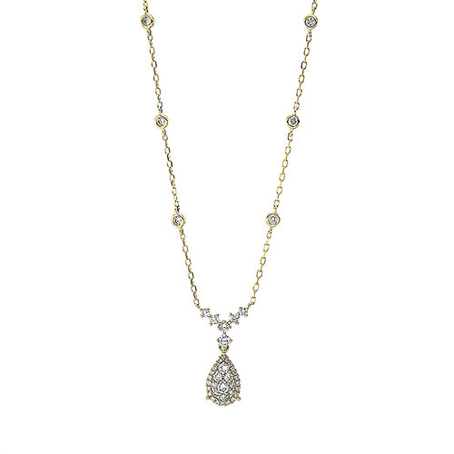Diamant Collier 0,59 ct Gelbgold 750