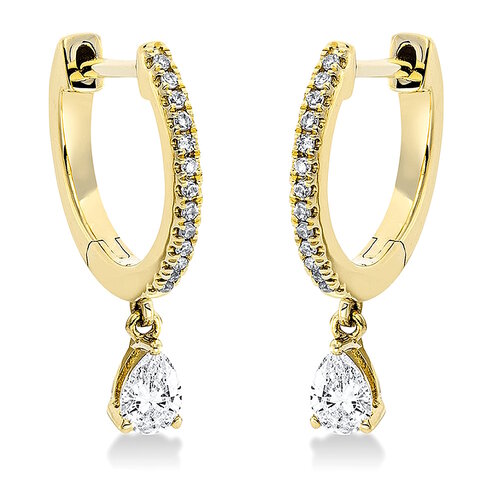 Diamant Creolen 0,27 ct Gelbgold 750