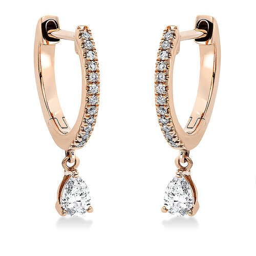 Diamant Creolen 0,27 ct Rotgold 750