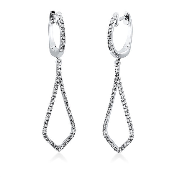  Diamant Ohrringe 0,32 ct aus 585er Weißgold
