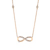 Diamant Collier Infinity aus 750er Rotgold