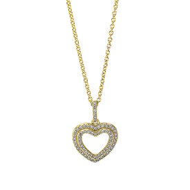  Herz Diamant Collier Gelbgold 750