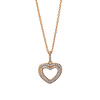 Herz Diamant Collier 0,17 ct, 750er Rotgold