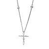 Diamant Kreuz Collier aus 750er Weißgold